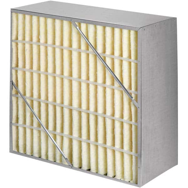 Pleated Air Filter: 24 x 24 x 6″, MERV 10, Rigid Cell Fiberglass, Galvanized Steel Frame, 500 CFM