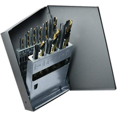 Cle-Line - Tap & Drill Sets Minimum Tap Thread Size (Inch): #6-32 Maximum Tap Thread Size (Inch): 1/2-13 - USA Tool & Supply