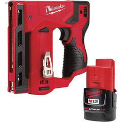 Milwaukee Tool - Staplers & Staple Guns Type: Crown Stapler Type of Power: Battery - USA Tool & Supply