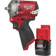 Milwaukee Tool - Cordless Impact Wrenches & Ratchets Voltage: 12.0 Drive Size (Inch): 3/8 - USA Tool & Supply