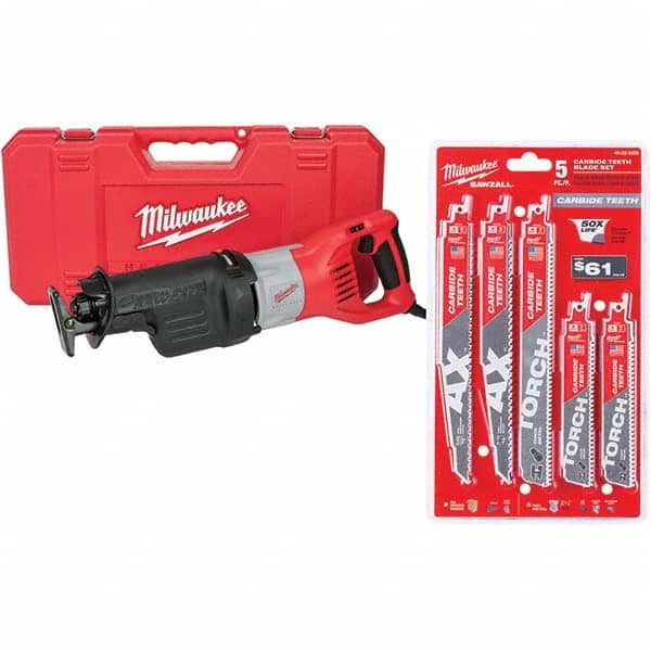 Milwaukee Tool - Electric Reciprocating Saws Amperage: 15.00 Strokes per Minute: 2800 - USA Tool & Supply