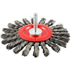 Norton - 4" OD, Standard Twist Knot Carbon Wheel Brush - USA Tool & Supply