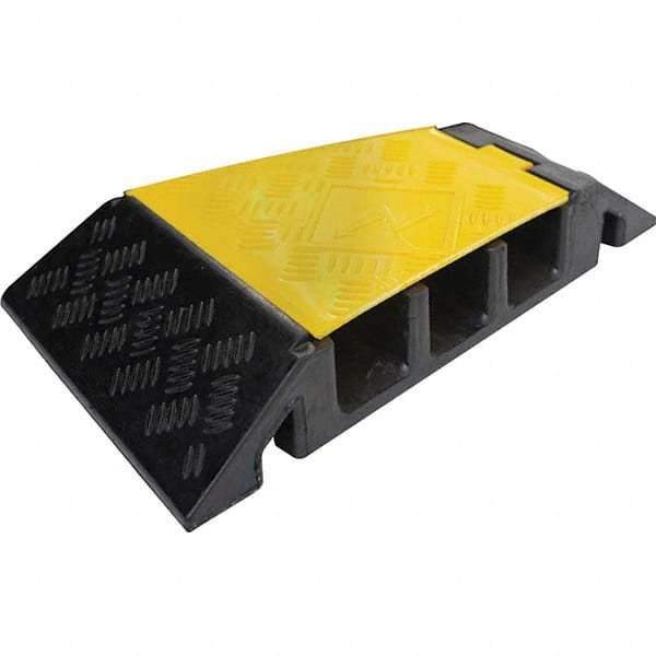 Powerhouse - On Floor Cable Covers Cover Material: Polyethylene Number of Channels: 3 - USA Tool & Supply