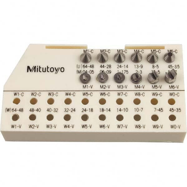 Mitutoyo - Micrometer Accessories Type: Anvil Set For Use With: Screw Thread Micrometer - USA Tool & Supply