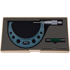 Mechanical Outside Micrometer: 4″ Range, 0.0001″ Graduation  ±.000150″ Accuracy, Ratchet Stop Thimble, Rotating Spindle, Calibrated