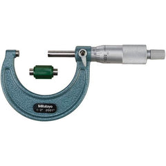 Mitutoyo - Mechanical Outside Micrometers Minimum Measurement (Decimal Inch): 1.0000 Maximum Measurement (Decimal Inch): 2.0000 - USA Tool & Supply
