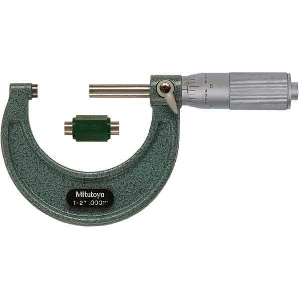 Mitutoyo - Mechanical Outside Micrometers Minimum Measurement (Decimal Inch): 1.0000 Maximum Measurement (Decimal Inch): 2.0000 - USA Tool & Supply