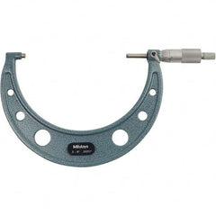 Mitutoyo - Mechanical Outside Micrometers Minimum Measurement (Decimal Inch): 5 Maximum Measurement (Decimal Inch): 6 - USA Tool & Supply