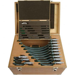 Mitutoyo - Mechanical Outside Micrometer Sets Minimum Measurement (Inch): 0 Maximum Measurement (Inch): 12.0000 - USA Tool & Supply