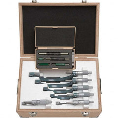 Mitutoyo - Mechanical Outside Micrometer Sets Minimum Measurement (Inch): 0 Maximum Measurement (Inch): 6.0000 - USA Tool & Supply