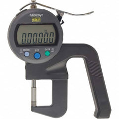 Mitutoyo - Electronic Thickness Gages Minimum Measurement (Decimal Inch): 0 Maximum Measurement (Decimal Inch): 0.4700 - USA Tool & Supply