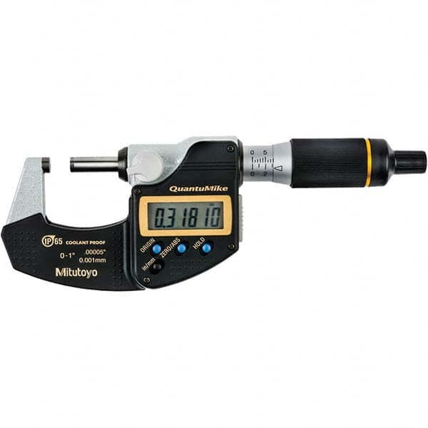 Mitutoyo - Electronic Outside Micrometers Type: Quantumike Minimum Measurement (Decimal Inch): 0.0000 - USA Tool & Supply