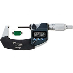 Mitutoyo - Electronic Outside Micrometers Type: Coolant-proof Minimum Measurement (Decimal Inch): 1.0000 - USA Tool & Supply