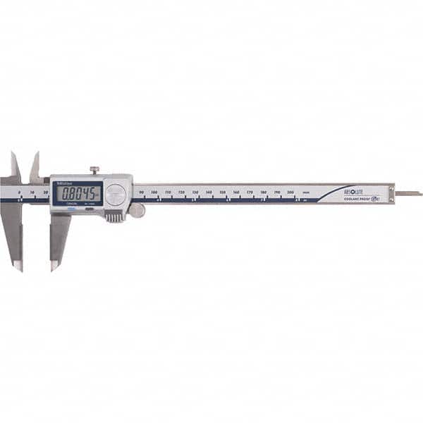 Mitutoyo - 0 to 8" Range, 0.0005" Resolution, IP67 Electronic Caliper - USA Tool & Supply