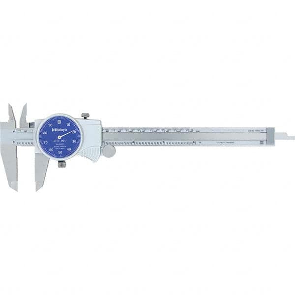 Mitutoyo - Dial Calipers Maximum Measurement (Inch): 6 Dial Graduation (Decimal Inch): 0.001 - USA Tool & Supply
