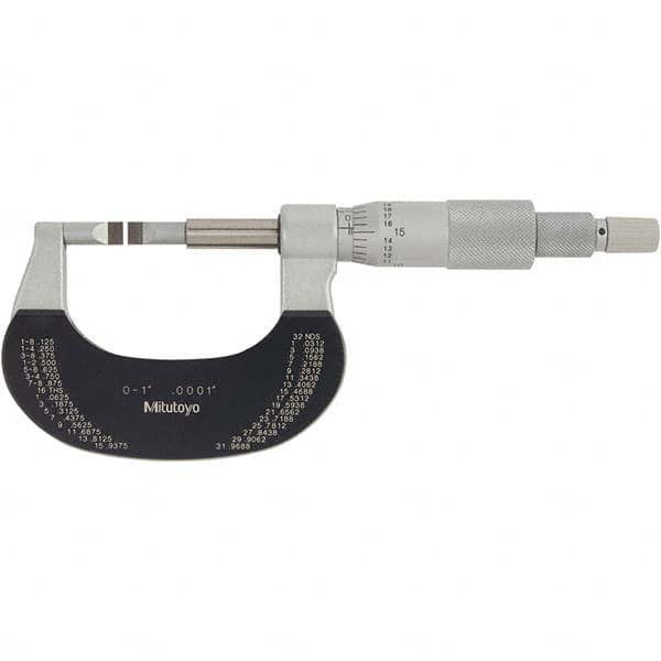 Mitutoyo - Blade Micrometers Operation Type: Mechanical Minimum Measurement (Decimal Inch): 0 - USA Tool & Supply
