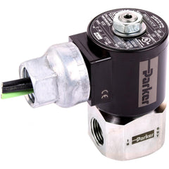 Parker - Solenoid Valves; Valve Type: 2-Way, 2 Position ; Port Size: 1/4 ; Maximum Working Pressure (psi): 40.000 ; Valve Unactuated State: Normally Closed ; Body Material: Stainless Steel ; Seal Material: FKM - Exact Industrial Supply