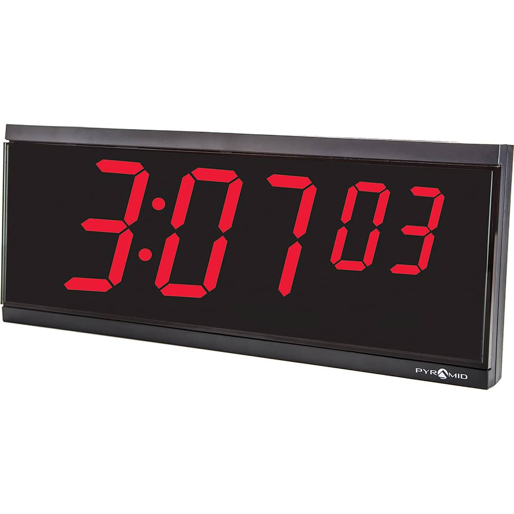 Pyramid - Wall Clocks Type: Digital Display Type: Digital - USA Tool & Supply