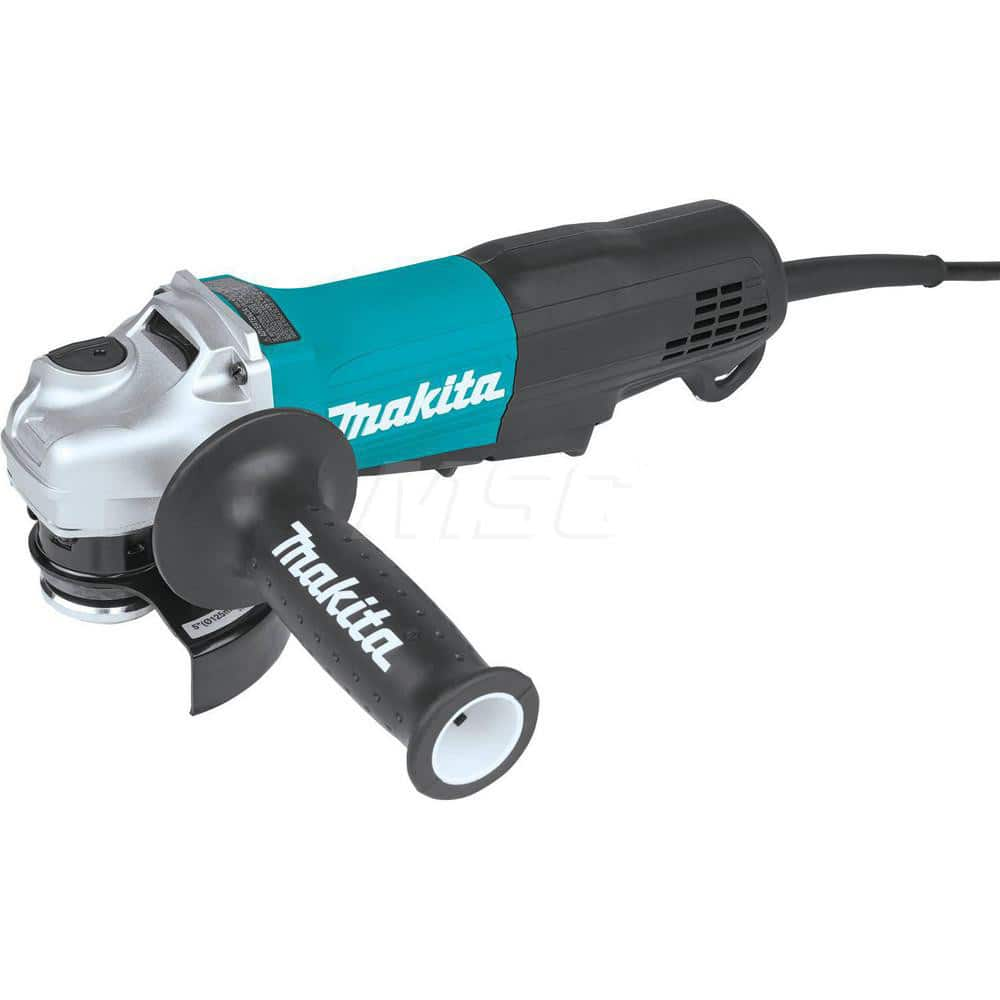 Corded Angle Grinder: 4-1/2 to 5″ Wheel Dia, 11,000 RPM, 5/8-11 Spindle 11A, Paddle Switch