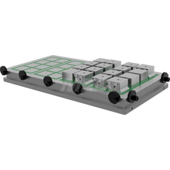 Electro-Permanent Magnetic Chucks; Shape: Rectangle; Length (Inch): 24; Width/Diameter (Inch): 16; Height (Inch): 2; Number of Poles: 48; Magnet Pole Type: Square; Pole Alignment: 2″ x 2″; Operating Frequency (Hz): 50/60; Clamping Force: 170 N/sq. cm