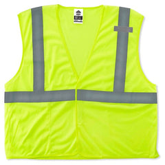 8210HL Econo Vest Lime 2X/3X Hook & Loop Glowear - USA Tool & Supply