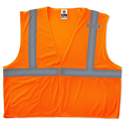 8210HL Econo Vest Orange L/ XL Hook & Loop Glowear - USA Tool & Supply