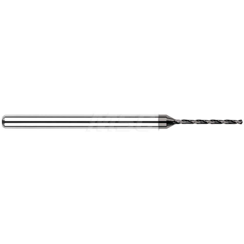 Micro Drill Bit: 0.0625″ Dia, 130 °, Solid Carbide Amorphous Diamond Finish, RH Cut, Spiral Flute