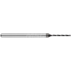 Micro Drill Bit: 0.055″ Dia, 130 °, Solid Carbide Amorphous Diamond Finish, RH Cut, Spiral Flute