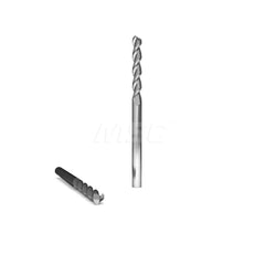 Square End Mill: 3/8'' Dia, 2'' LOC, 3/8'' Shank Dia, 4'' OAL, 2 Flutes, Solid Carbide Single End, Uncoated, Upcut Flute, 45 ° Helix, Centercutting, RH Cut, RH Flute, Series 2010