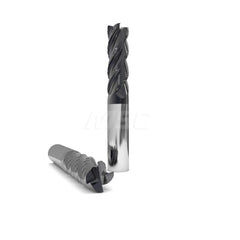 Square End Mill: 5/16'' Dia, 1/2'' LOC, 5/16'' Shank Dia, 2'' OAL, 4 Flutes, Solid Carbide Single End, nACo Finish, Upcut Flute, 38 ™ Variable Helix, Centercutting, RH Cut, RH Flute, Series 1031 & Hurrimill