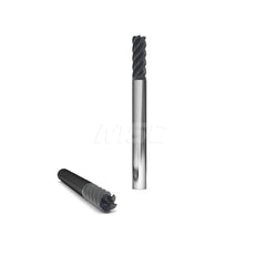 Square End Mill: 1'' Dia, 2'' LOC, 1'' Shank Dia, 4'' OAL, 5 Flutes, Solid Carbide Single End, AlTiN Finish, Upcut Flute, 45 ° Helix, Centercutting, RH Cut, RH Flute, Series 220