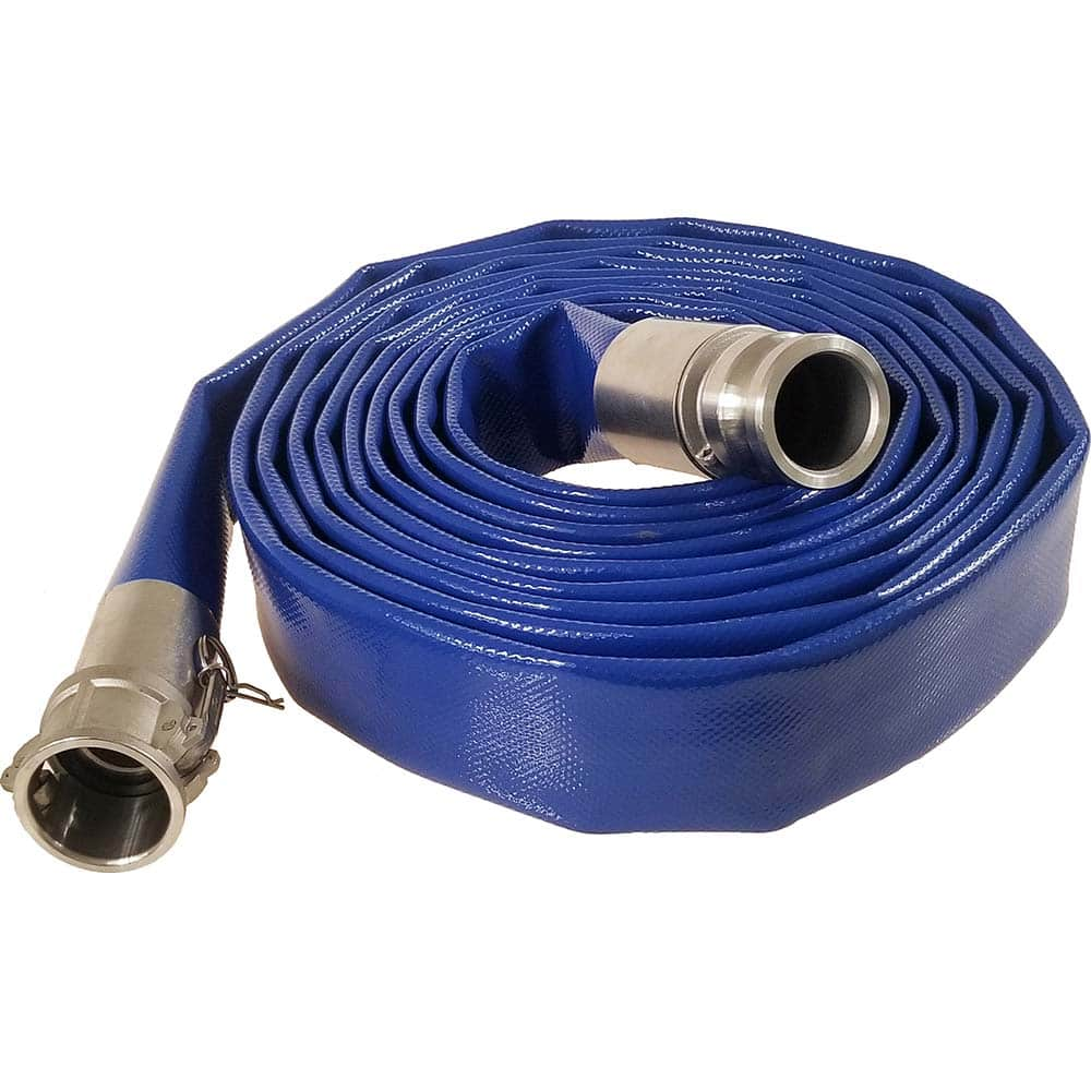 Kuriyama of America - Water & Discharge Hose; Inside Diameter (Decimal Inch): 1.5000 ; Outside Diameter (Decimal Inch): 1.7170 ; Outside Diameter (Inch): 1-23/32 ; Color: Blue ; Working Pressure (psi): 300.000 ; Length (Feet): 100 - Exact Industrial Supply