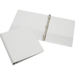 Ability One - Ring Binders; Binder Type: 3 Hole Binder ; Color: White ; Material: Vinyl ; Size: 8-1/2 X 11 - Exact Industrial Supply