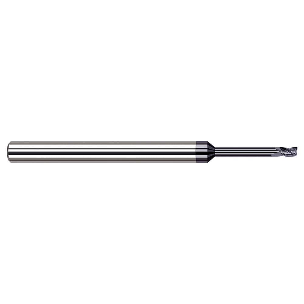 Harvey Tool - 0.04", 0.06" LOC, 1/8" Shank Diam, 2-1/2" OAL, 3 Flute Solid Carbide Square End Mill - Exact Industrial Supply