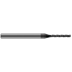 Square End Mill: 1/64'' Dia, 5/32'' LOC, 1/8'' Shank Dia, 2-1/2'' OAL, 3 Flutes, Solid Carbide Single End, Amorphous Diamond Finish, 30 ° Helix, RH Cut, RH Flute
