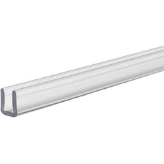 USA Sealing - Plastic Channels; Material: Polycarbonate ; Height (Inch): 0.3 ; Width (Inch): 0.2350 ; Thickness (Inch): 0.0500 ; Length (Feet): 6.000 ; Shape: U - Exact Industrial Supply