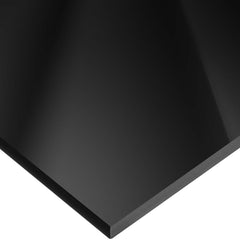 USA Sealing - Plastic Bars; Material: Cast Acrylic ; Shape: Rectangular ; Height (Inch): 3/16 ; Width (Inch): 2 ; Length (Feet): 4.000 ; Color: Black - Exact Industrial Supply