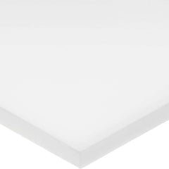 USA Sealing - Plastic Bars; Material: HDPE ; Shape: Rectangular ; Height (Inch): 3/4 ; Width (Inch): 2 ; Length (Feet): 2.000 ; Color: Opaque White - Exact Industrial Supply