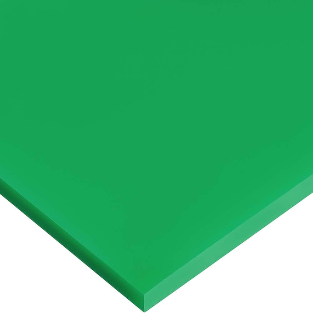 USA Sealing - Plastic Bars; Material: Cast Acrylic ; Shape: Rectangular ; Height (Inch): 1/8 ; Width (Inch): 4 ; Length (Feet): 2.000 ; Color: Green - Exact Industrial Supply