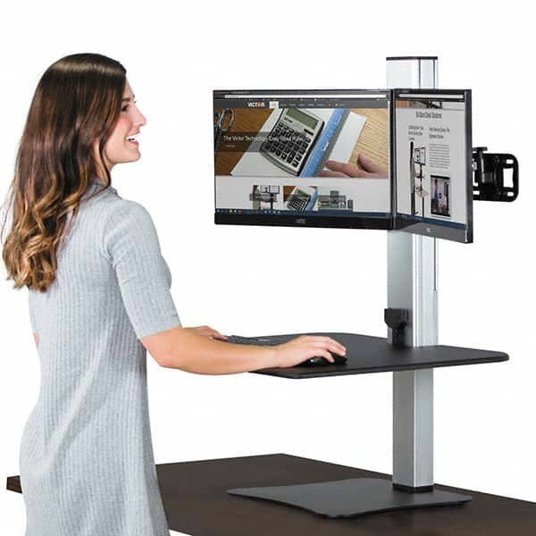 Victor - Office Cubicle Workstations & Worksurfaces Type: Sit N Stand Width (Inch): 28 - USA Tool & Supply