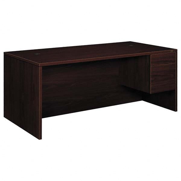 Hon - Office Desks Type: Single Pedestal w/Right Hand Return Center Draw: No - USA Tool & Supply