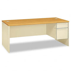 Hon - Office Desks Type: Single Pedestal w/Right Hand Return Center Draw: No - USA Tool & Supply