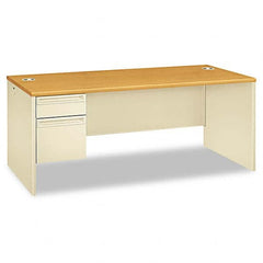 Hon - Office Desks Type: Single Pedestal w/Left Hand Return Center Draw: No - USA Tool & Supply