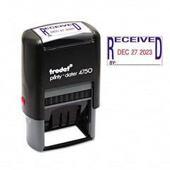 Trodat - Pre-inked Custom Stamps Type: Custom Stamp - Two Color Dater Message: Received - USA Tool & Supply