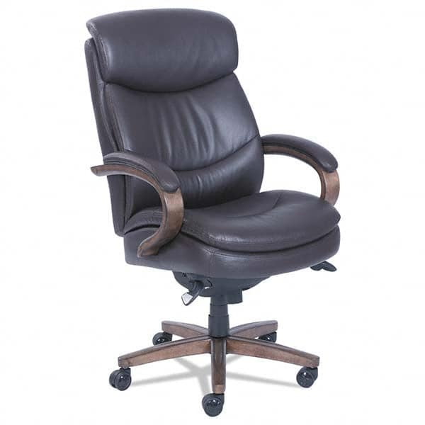 La-Z-Boy - 47" High Executive High Back Leather Chair - USA Tool & Supply