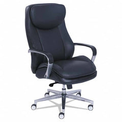 La-Z-Boy - 47-1/2" High Executive High Back Leather Chair - USA Tool & Supply