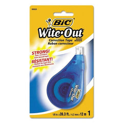 Bic - Correction Fluid & Tape Type: Correction Tape Non-Refillable Tape Size: 1/6 x 472" - USA Tool & Supply