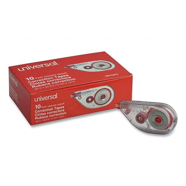 UNIVERSAL - Correction Fluid & Tape Type: Correction Tape Non-Refillable Tape Size: 1/5 x 393" - USA Tool & Supply