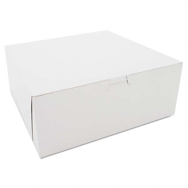 SCT - Bakery Boxes, White, Kraft, 10W x 10D x 4H - USA Tool & Supply