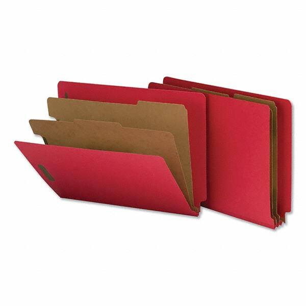 UNIVERSAL - File Folders, Expansion Folders & Hanging Files Folder/File Type: Classification Folders with Tob Tab Fastener Color: Red - USA Tool & Supply